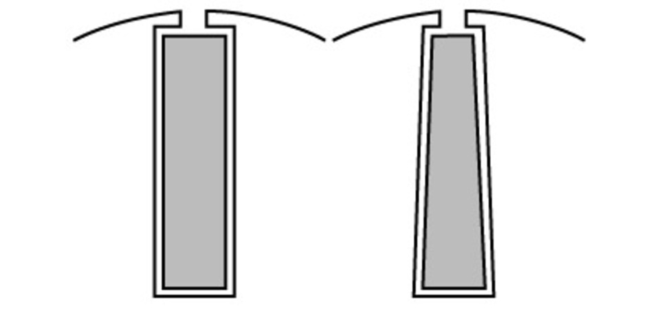新溝型、楔型イメージ画像